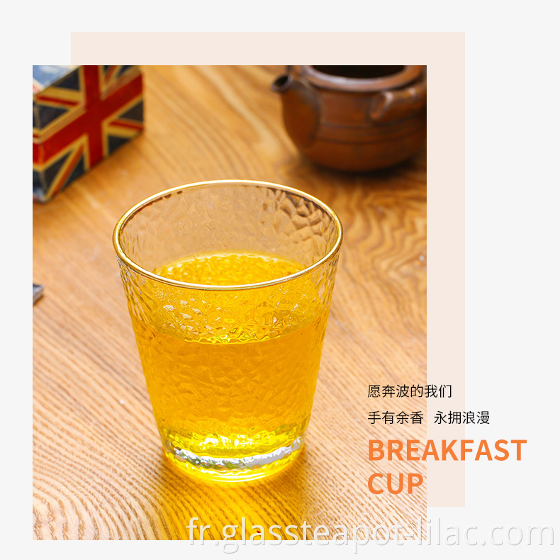 Échantillon gratuit lilas 300 ml/340 ml/420 ml de marque réutilisable japon petit/grand verre clair boba fruit/limonade/café tasse en verre de thé